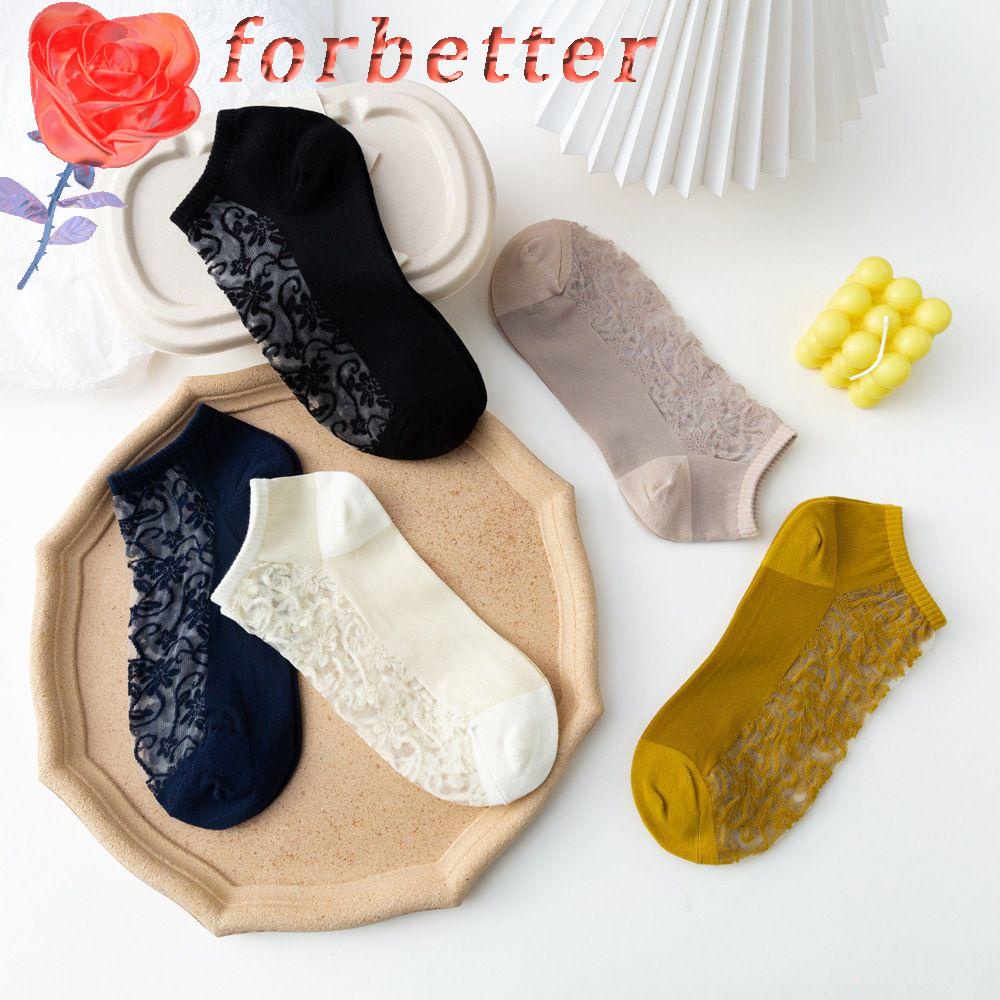 Đôi Vớ Phối Ren Hoa Thoáng Khí Thời Trang Sành Điệu Cho Nữ