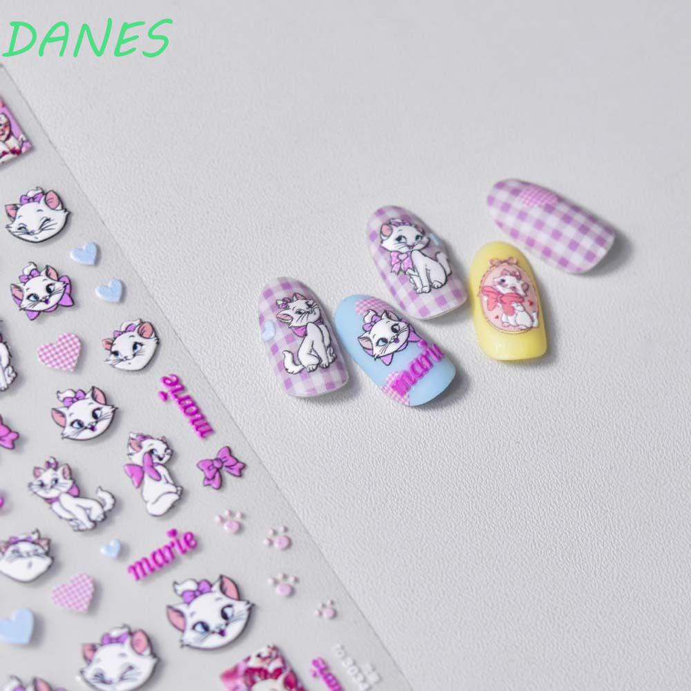 Miếng Dán Trang Trí Móng Tay Tự Dính Họa Tiết Hoạt Hình Nhiều Màu Sắc