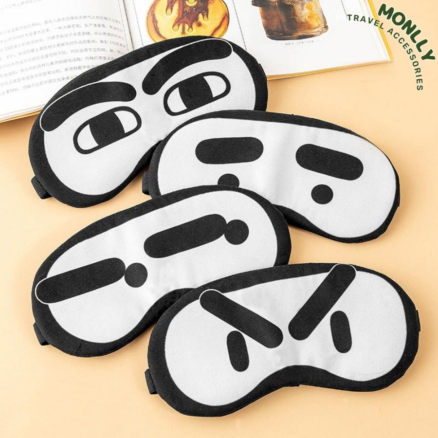 Đồ Bịt Mắt Ngủ Hình Cảm Xúc Có Túi Gel Massage Giải Nhiệt Làm Mát Mắt Phụ Kiện Du Lịch - Monllystore