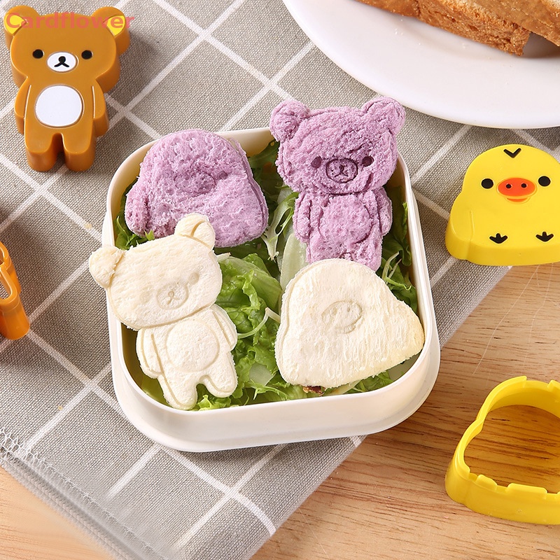 1 Bộ Khuôn Làm Cơm Nắm Hình Động Vật 3D Cho Bé Mới