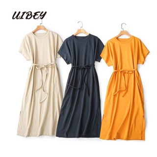 Uibey Đầm Hai Dây Cổ Tròn Màu Trơn Thời Trang Dành Cho Nữ 2325