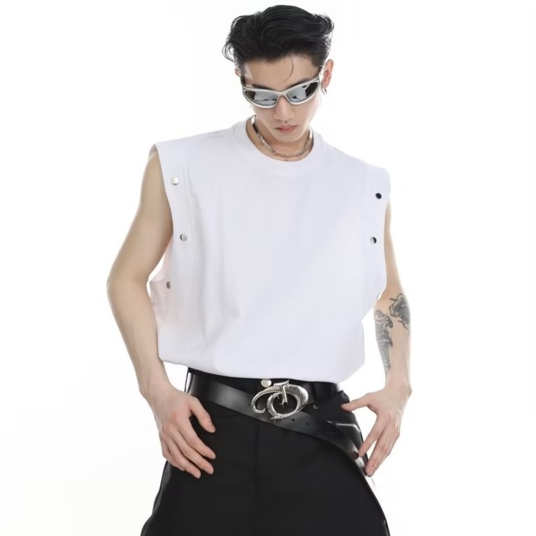 Áo Thun Sát Nách Dáng Rộng Màu Trơn Phong Cách Hàn Quốc Thời Trang Mùa Hè Cho Nam ÁO PhôNg ĐẹP Thun Cotton Nam Thun Unisex Nam