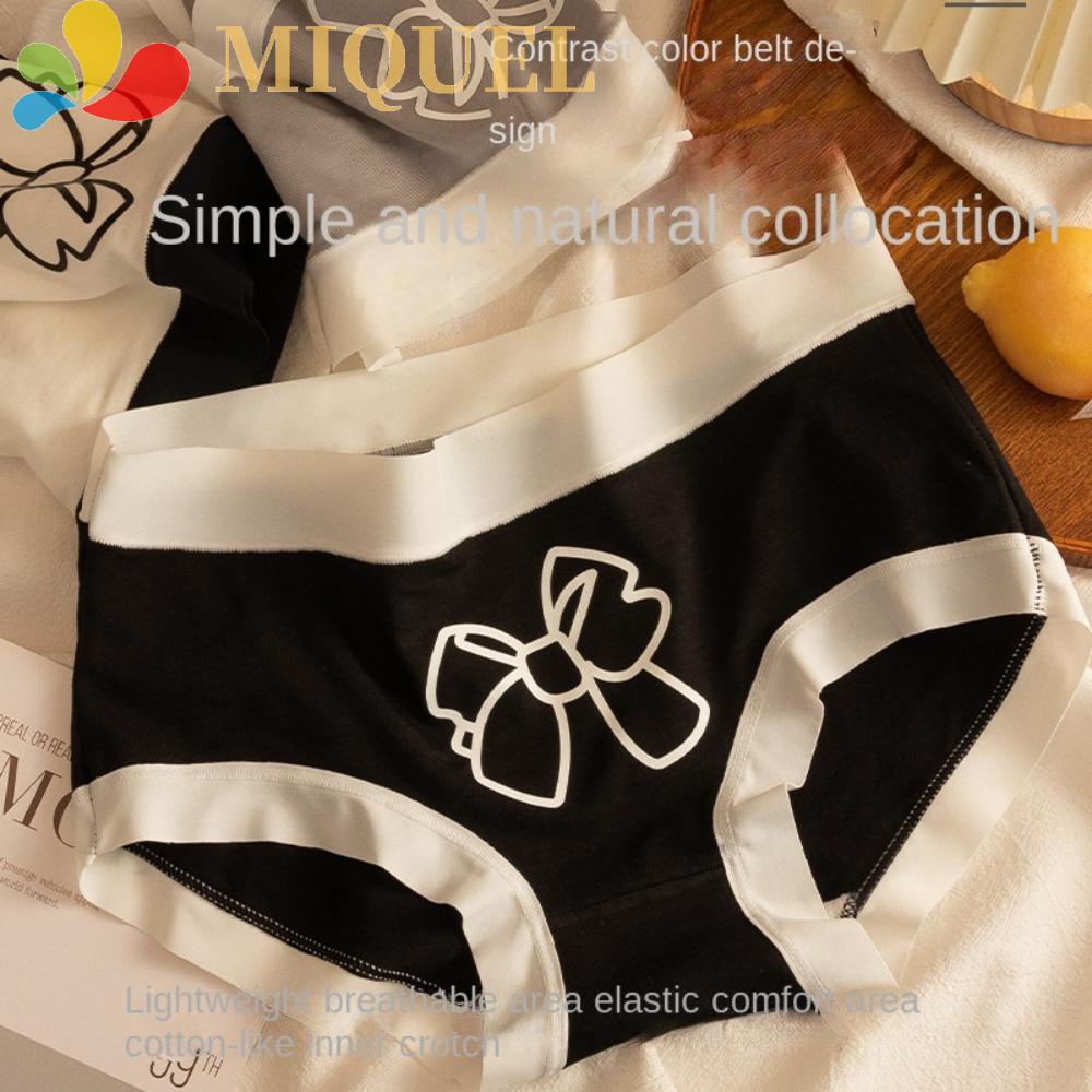 Quần Lót Cotton Lưng Vừa Đính Nơ Màu Sắc Đơn Giản Thời Trang Mùa Hè Cho Nữ