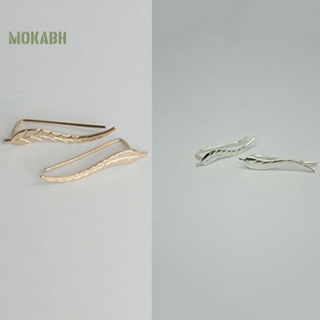 1 Đôi Bông Tai Hình Chiếc Lá Bằng Hợp Kim Tinh Tế Thời Trang Cho Nữ
