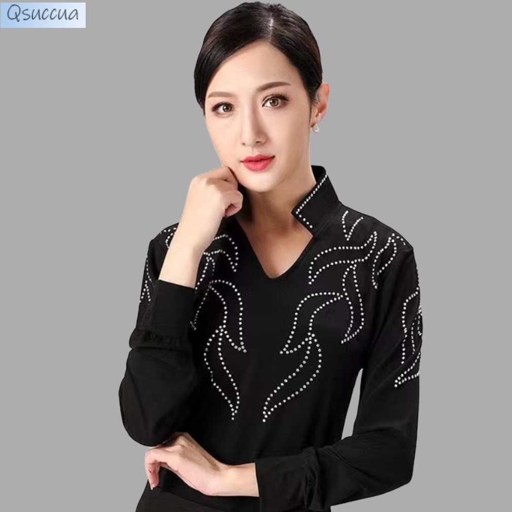 Trang Phục Khiêu Vũ Latin Tay Dài Cổ Chữ V Thời Trang Dành Cho Người Lớn