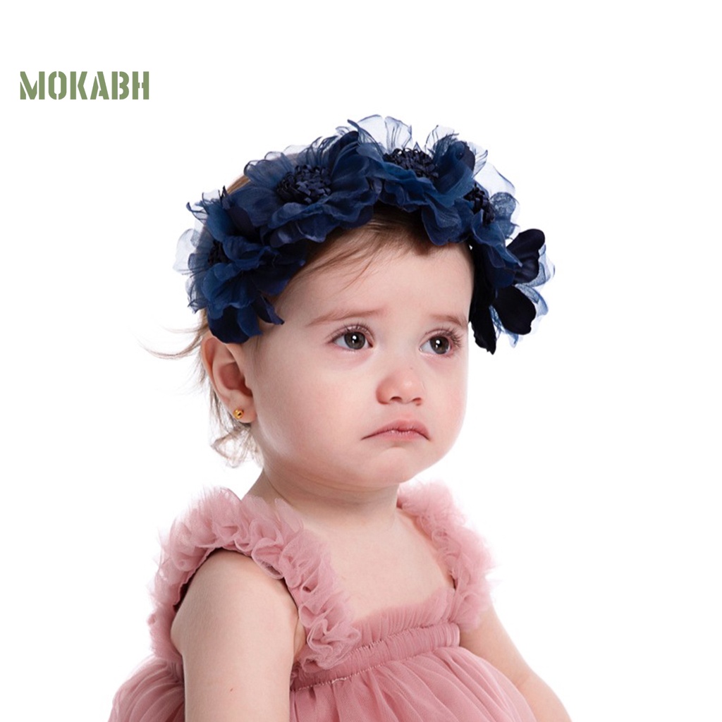 Băng Đô Hoa Co Giãn Dễ Thương Cho Bé Gái