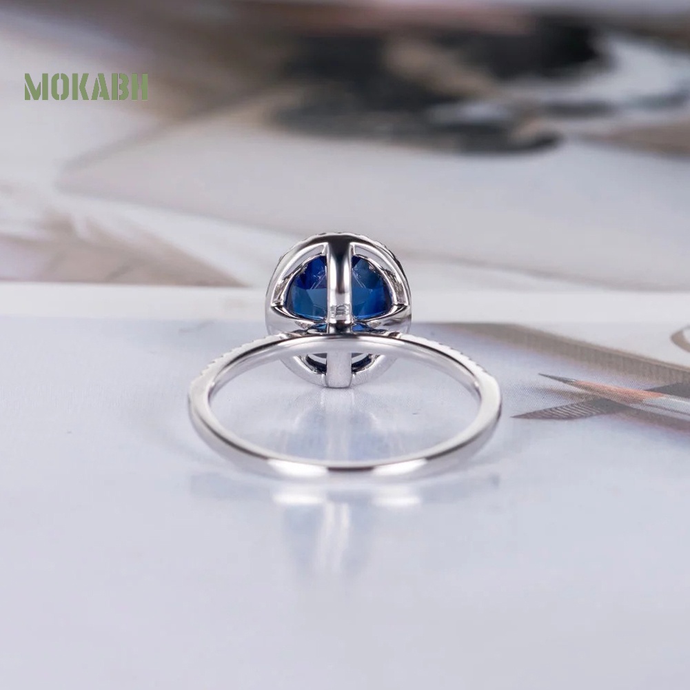 Nhẫn Đính Hôn Đính Đá Zircon Hình Oval Thời Trang Dành Cho Nữ