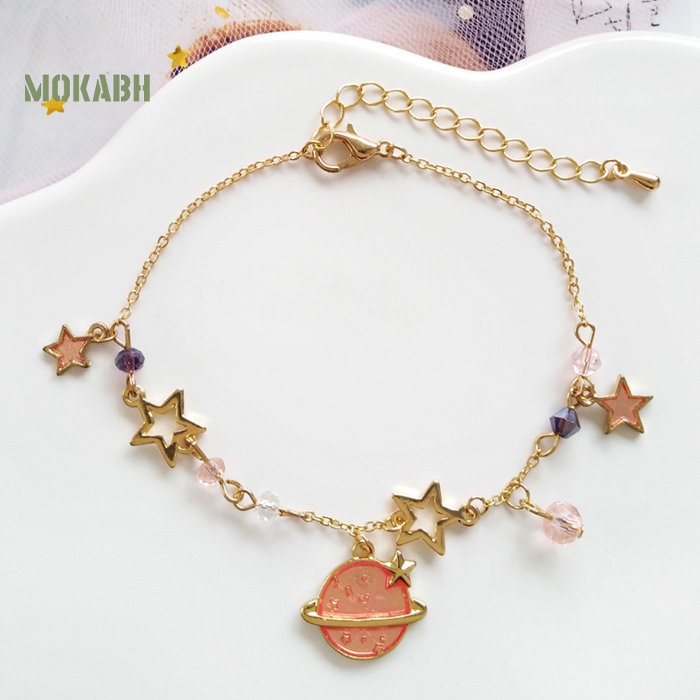 (Hot) Vòng Tay HợP Kim ĐíNh Đá HìNh Ngôi Sao Xinh XắN