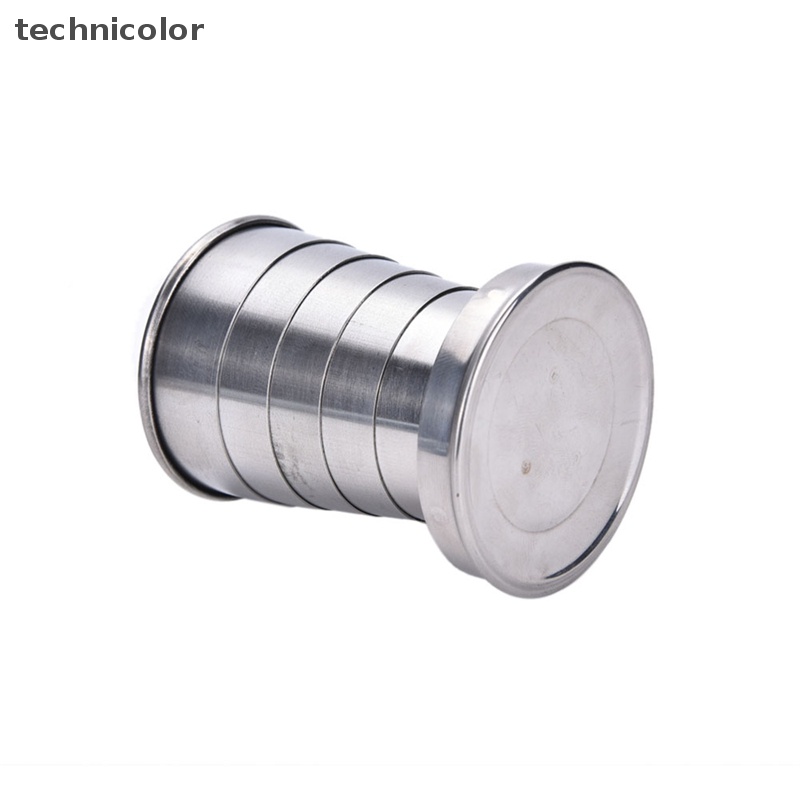 Cốc Mini Bằng Thép Không Gỉ Có Thể Gấp Gọn Tiện Dụng Mang Theo Du Lịch