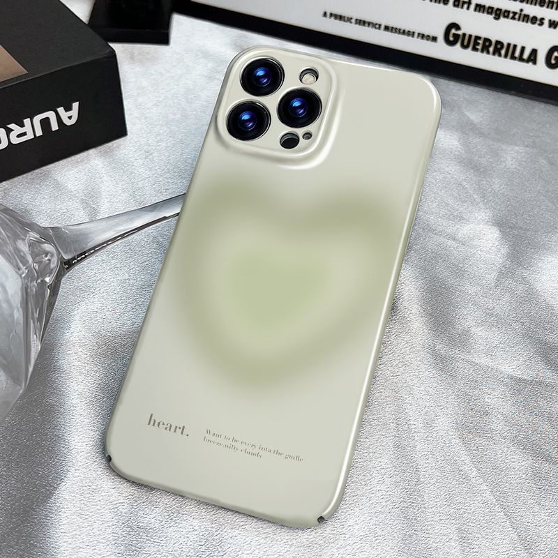 Ốp Điện Thoại Họa Tiết Trái Tim Màu Xanh Lá Lấp Lánh Xinh Xắn Cho Iphone xr Promax xsiPhone14 / 1211 13 E44G