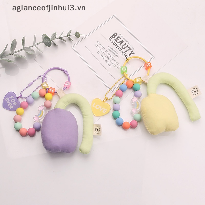 ~ Afhvn ~ Móc Khóa Chuỗi Hạt Màu Kẹo Hình Hoa Tulip Trang Trí Túi Xách