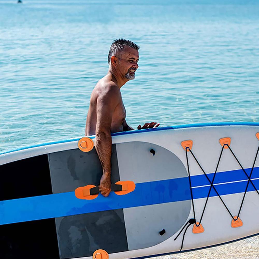 Cfstore Bộ Đệm Dây Bungee Tam Giác Bằng PVC Kèm Vòng Inox Chữ D Cho Ván Lướt Sóng E6N2