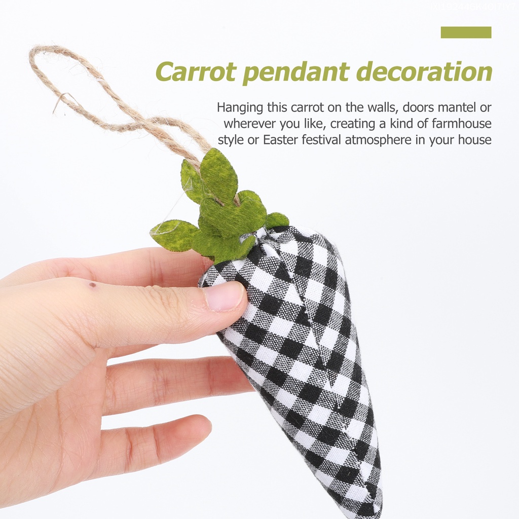 Bộ 5 Cà Rốt Bằng Vải Cotton Kích Thước 20x5cm Dùng Trang Trí