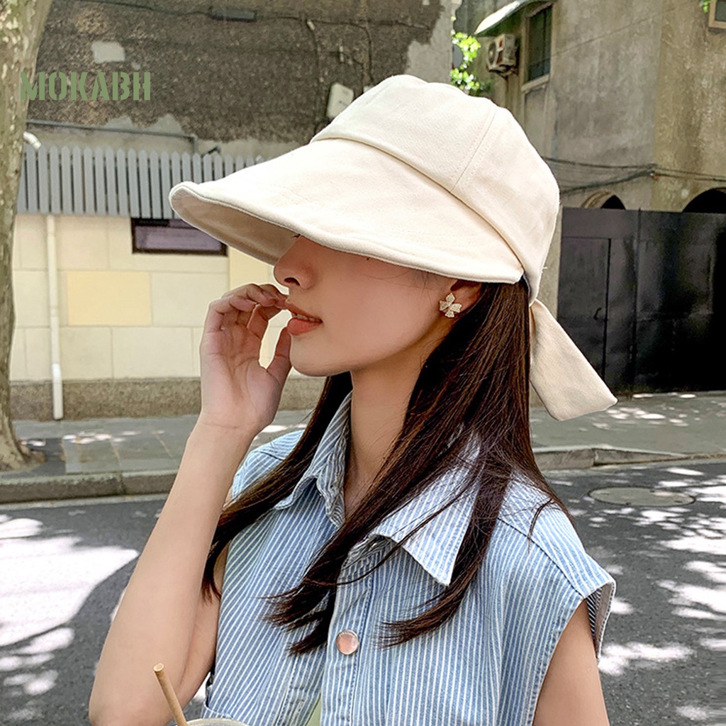 [Mok Abh] Mũ Vành Rộng Thoáng Khí Che Nắng Có Đai Thắt Lưng Dành Cho Nam Nữ Hoạt Động Ngoài Trời