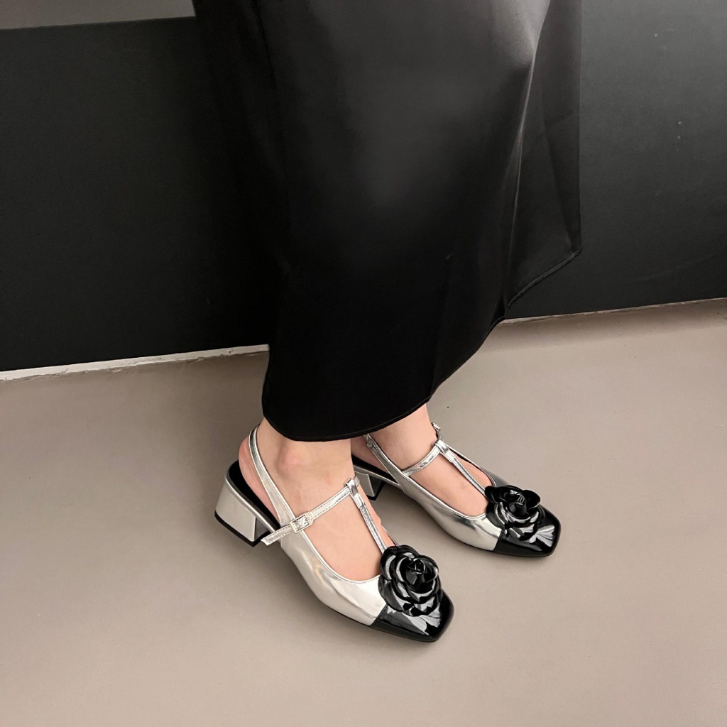 Giày Cao Gót Da Mềm Mũi Vuông Thời Trang Xuân Hè 2023 Cho Nữ