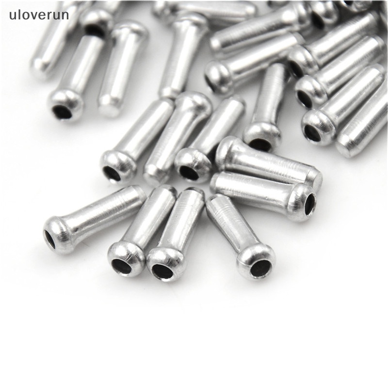 Set 100 Đầu Bọc Dây Phanh Xe Đạp Bằng Nhôm Màu Bạc