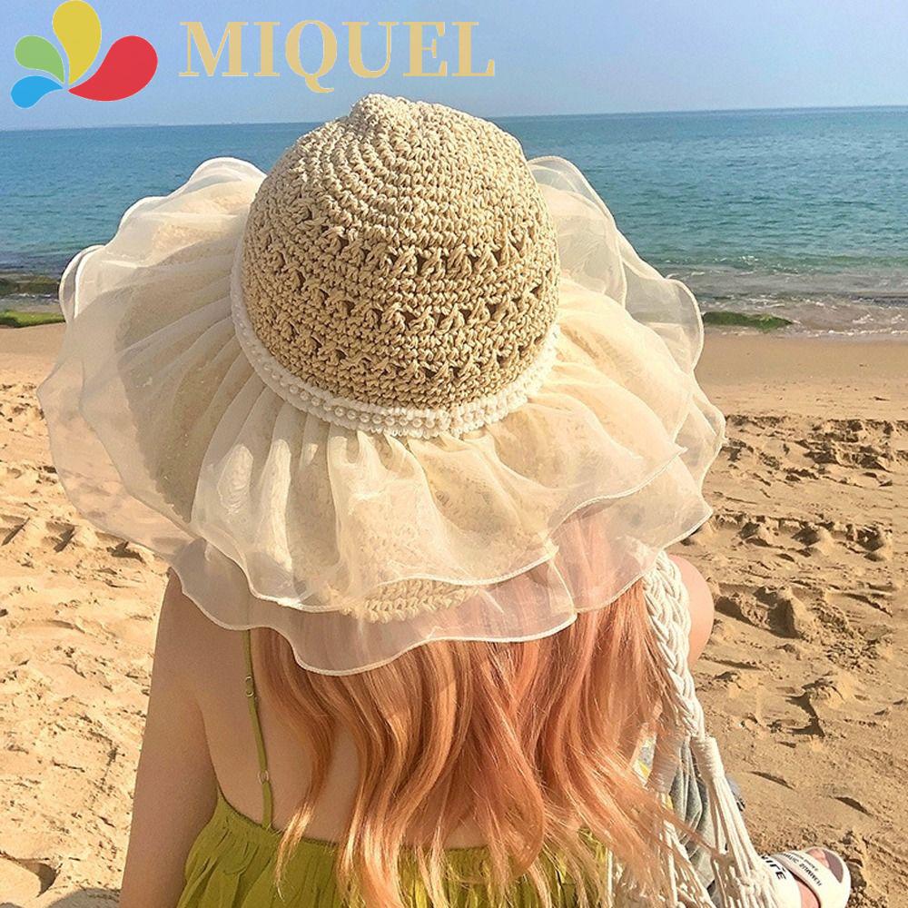 Mũ Cói Rộng Vành Chống Tia UV Thoáng Khí Thời Trang Mùa Hè