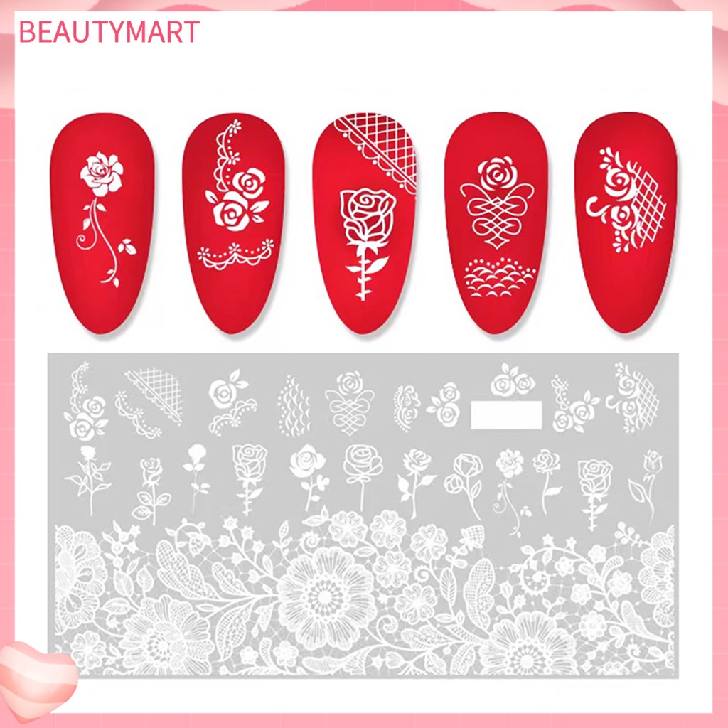 Miếng Dán Móng Tay Tự Dính Họa Tiết Ren 2D DIY