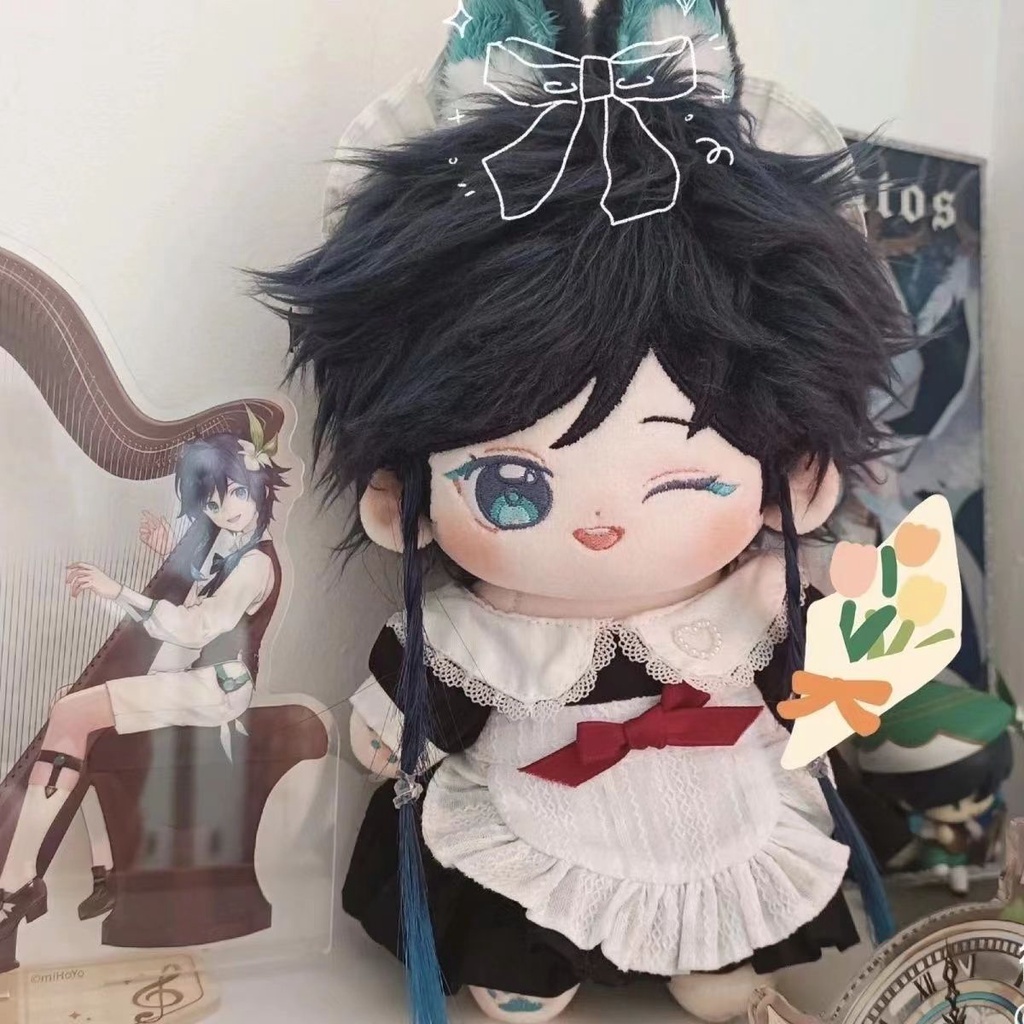 Búp bê genshin 20 cm wendy búp bê sang trọng dễ thương nhồi bông búp bê genshin plushie