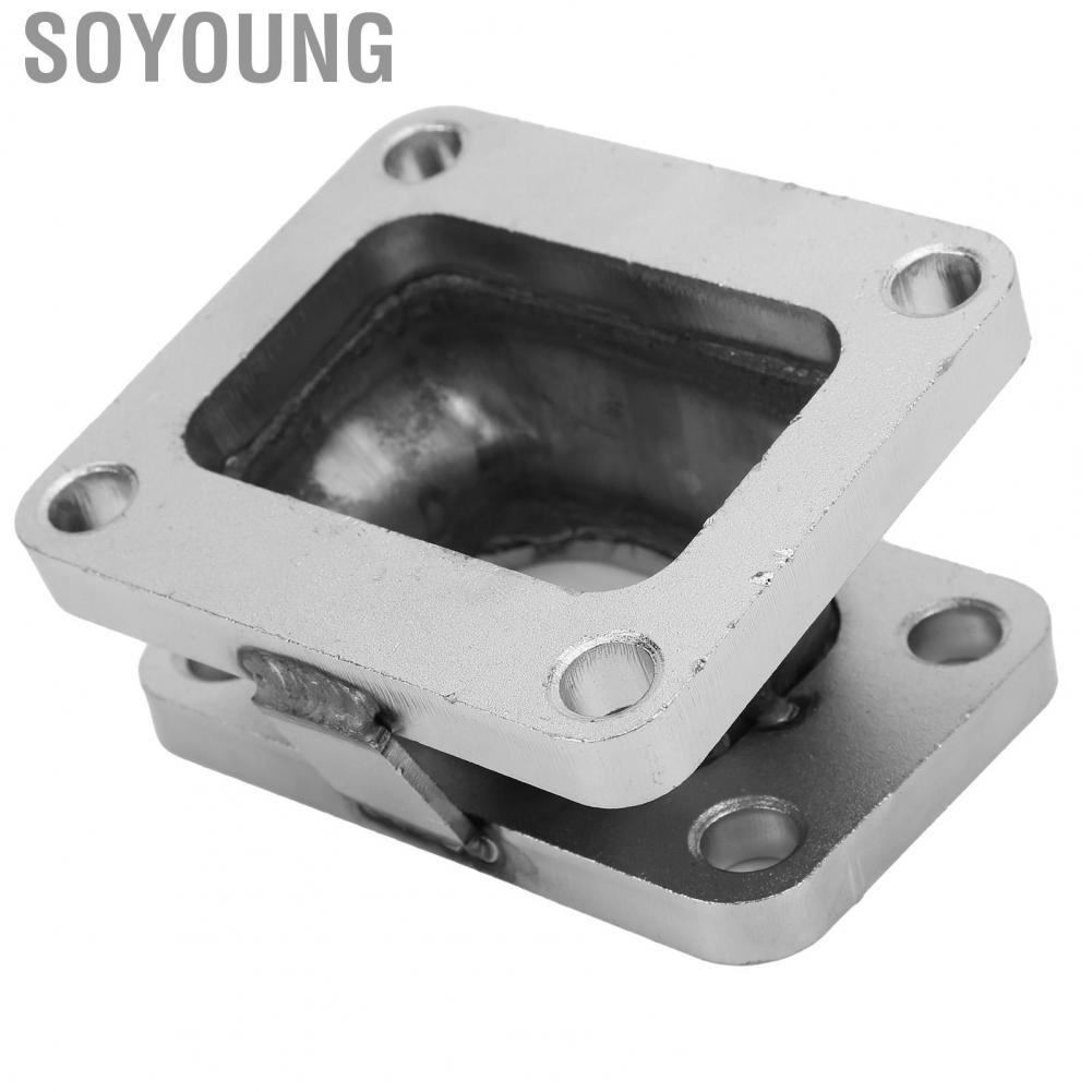 Soyoung Turbo Manifold Flange  Practical T3 To T4 Adapter Stainless Steel for Car