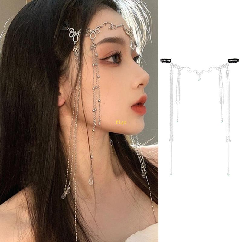 Flgo Cài Tóc Tua Rua Pha Lê Hình Sừng Hươu Cho Cô Dâu Trong Ngày Cưới C