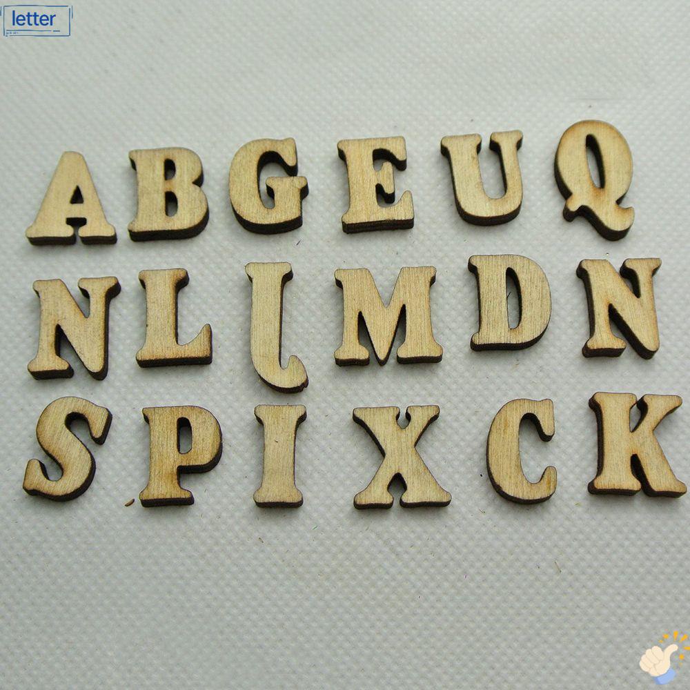 Set 100 Miếng Gỗ In Chữ Chưa Hoàn Thành Dùng Để Trang Trí DIY
