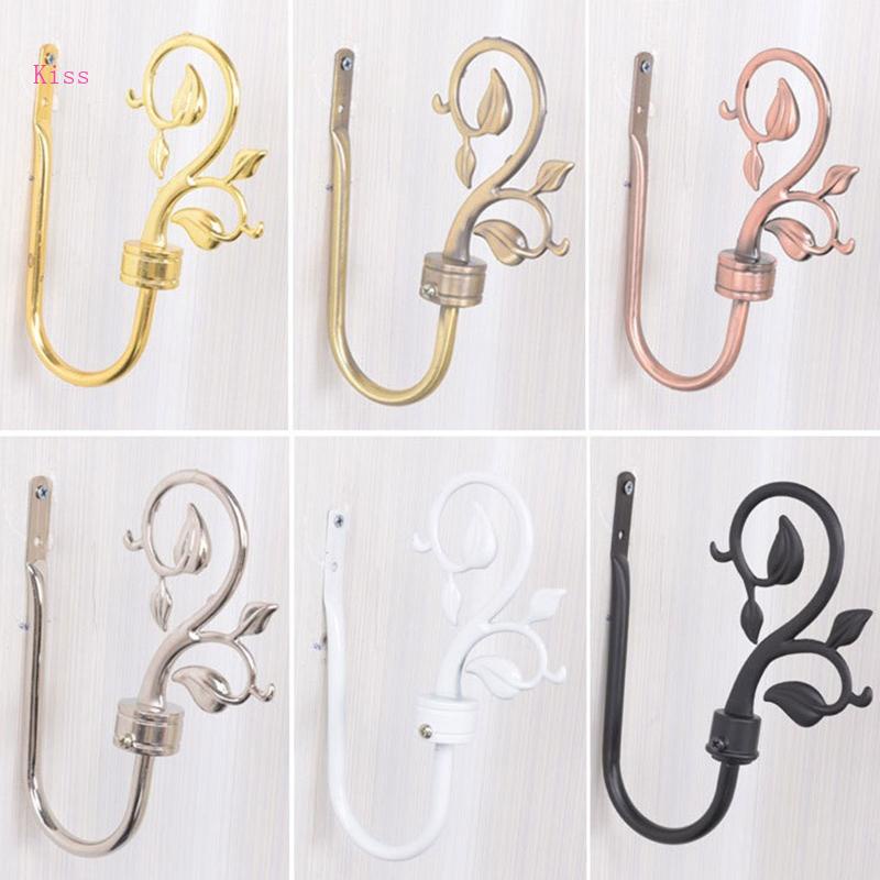 Set 2 Khung Giữ Rèm Cửa Bằng Kim Loại Phong Cách Retro Độc Đáo Trang Trí Nhà Cửa