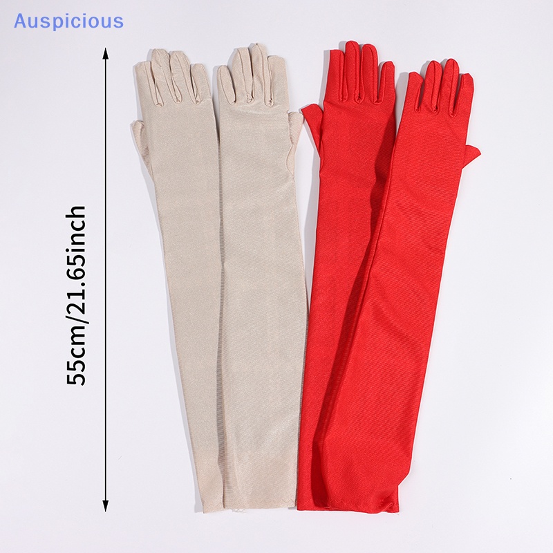 1 Đôi Găng Tay Dài Màu Trơn Thời Trang Dành Cho Nữ