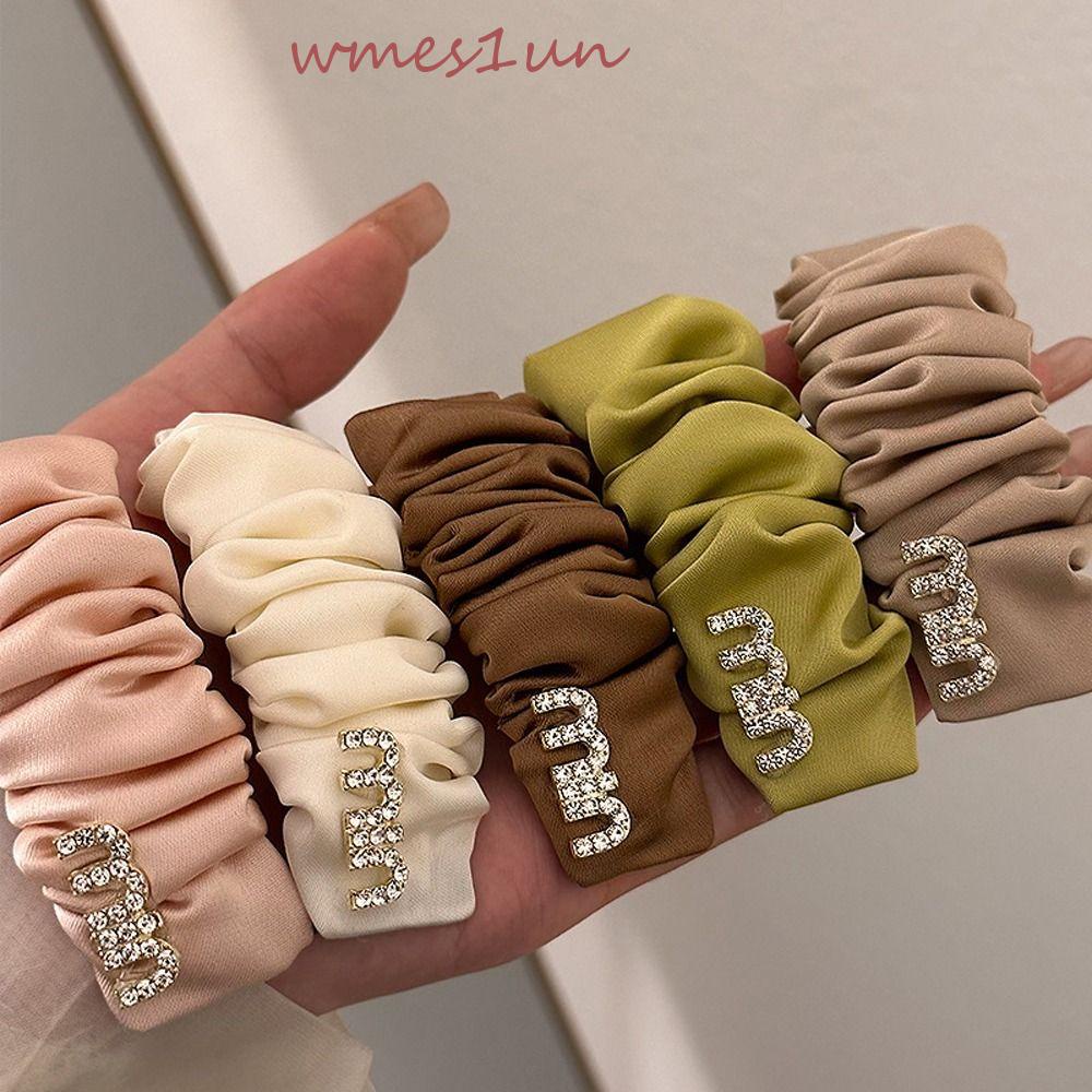 Kẹp Tóc Da Pu Cỡ Nhỏ Họa Tiết Chữ Xinh Xắn WMES15H Thời Trang Cho Nữ