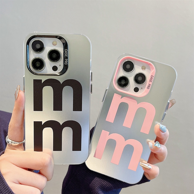 Ốp Điện Thoại IMD Mạ Điện Hai Mặt Màu Bạc Thời Trang Cho iPhone 11 14 Plus 12 13 Pro Max