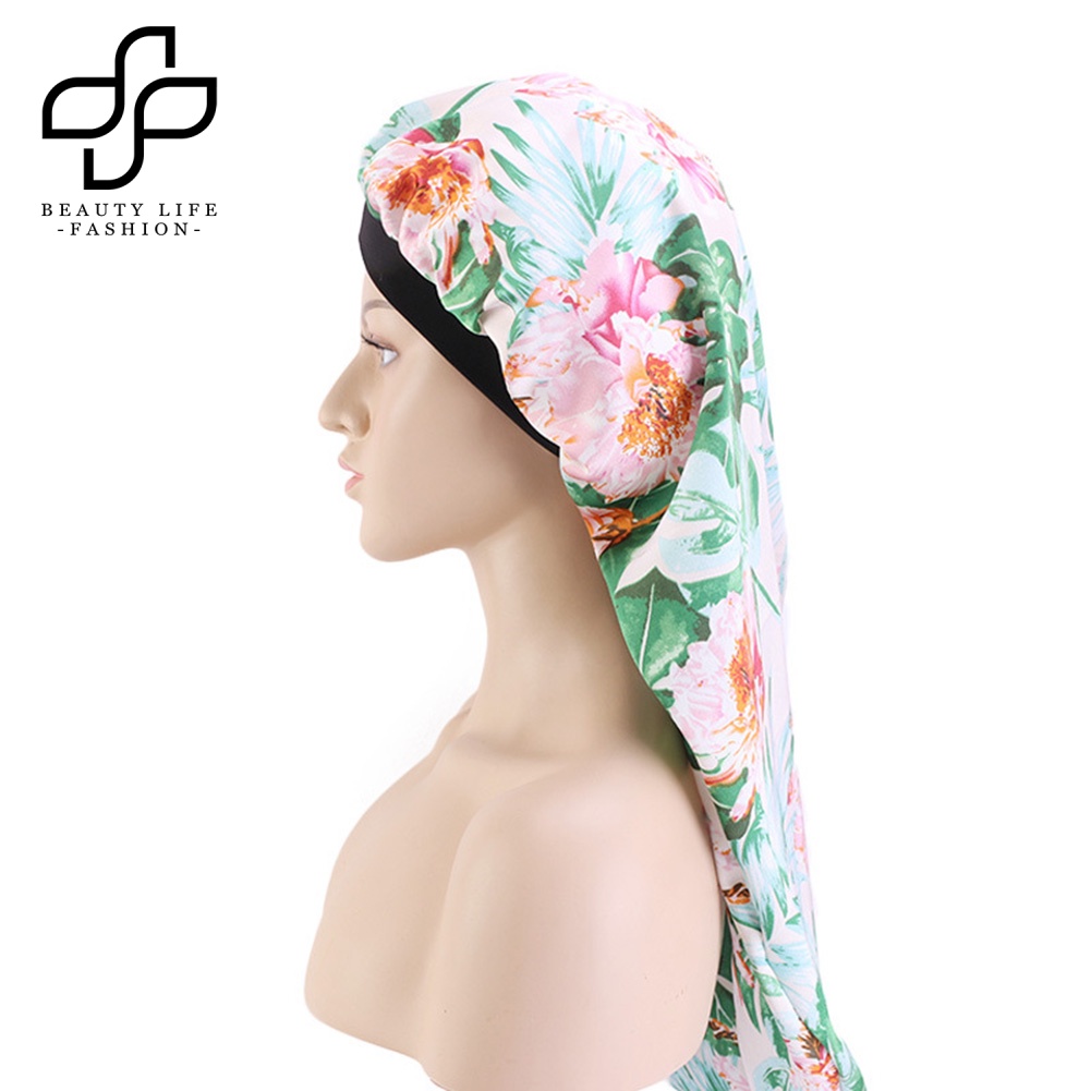 Nón Ngủ Co Giãn Không Vành In Hoa Xinh Xắn