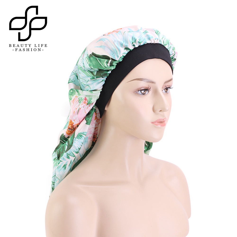 Nón Ngủ Co Giãn Không Vành In Hoa Xinh Xắn