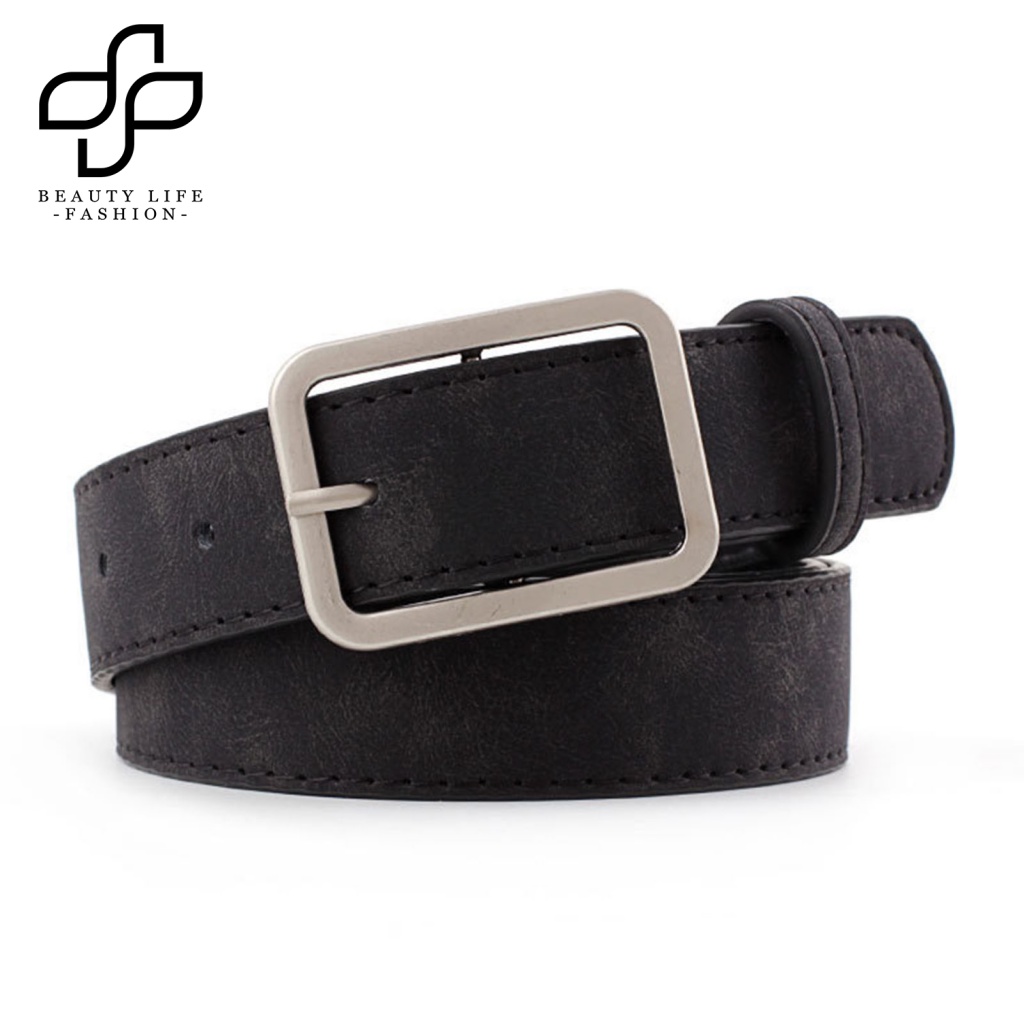 Beautylife Thắt Lưng Khóa Vuông Chống Mài Mòn Không Phai 5 Màu Thời Trang Công Sở