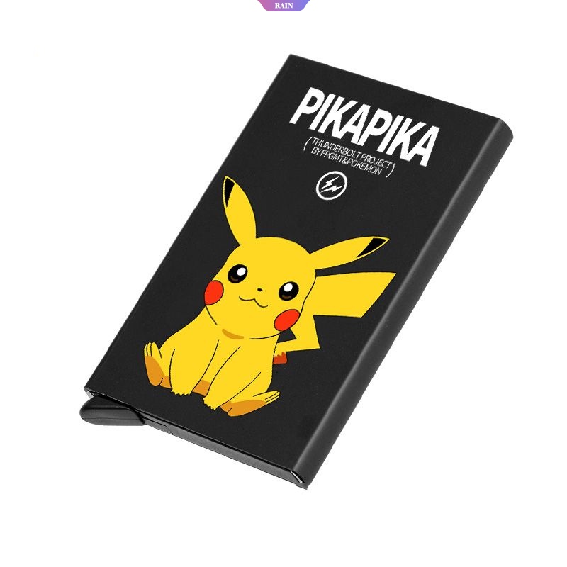 Ví Nhôm Mini Đựng Thẻ Tín Dụng / Danh Thiếp Tự Động Bật Lên In Họa Tiết Hoạt Hình Dễ Thương