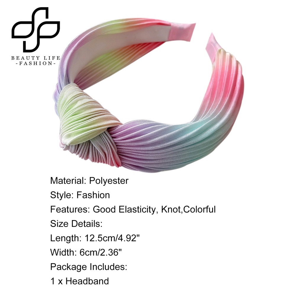 Băng Đô Cài Tóc Bản Rộng Thắt Nút Nhiều Màu Sắc Thời Trang Cho Nữ