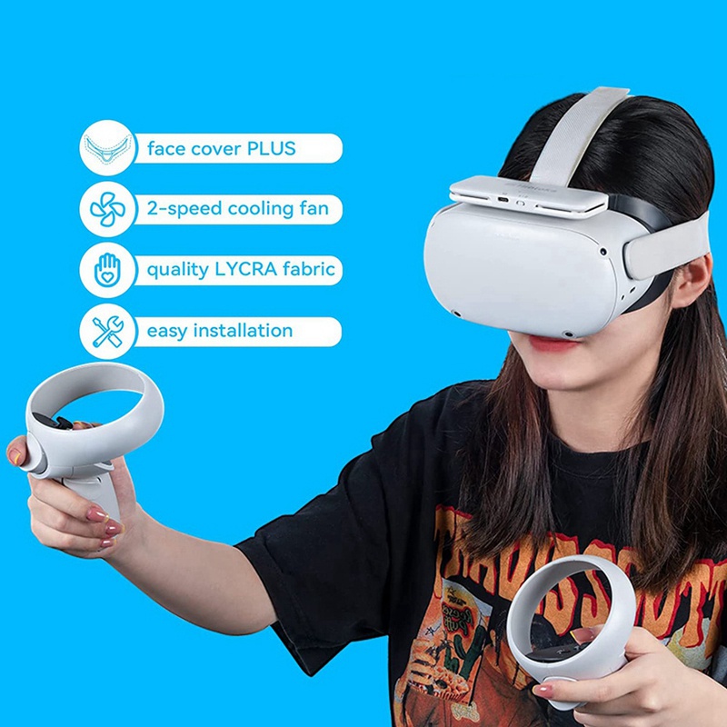 Mặt Nạ VR Che Mặt Có Tản Nhiệt Cho Meta / Oculus Quest 2