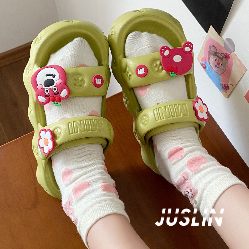 JUSLIN dép dép nữ dép bánh mì nữ dép bánh mì nữ 2023 NEW 060501