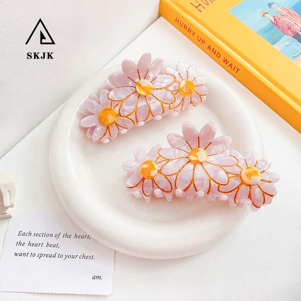 Kẹp Tóc Đuôi Ngựa Hình Hoa Cúc Phong Cách Retro Thời Trang Cho Nữ