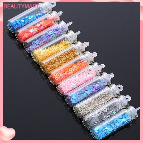 Bộ 20 Miếng Dán Trang Trí Móng Tay Hình Lọ Thủy Tinh Mini DIY
