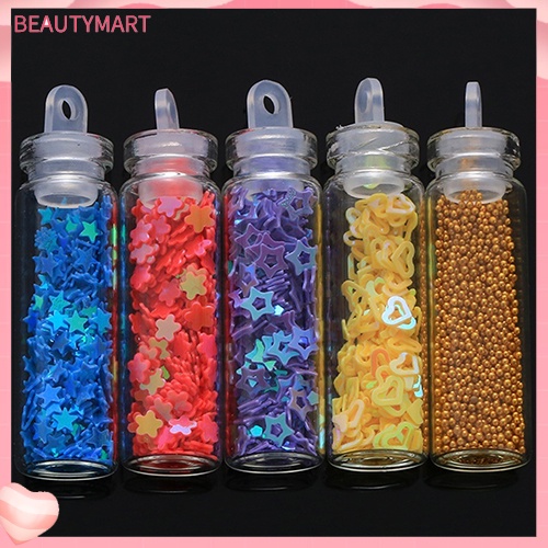 Bộ 20 Miếng Dán Trang Trí Móng Tay Hình Lọ Thủy Tinh Mini DIY