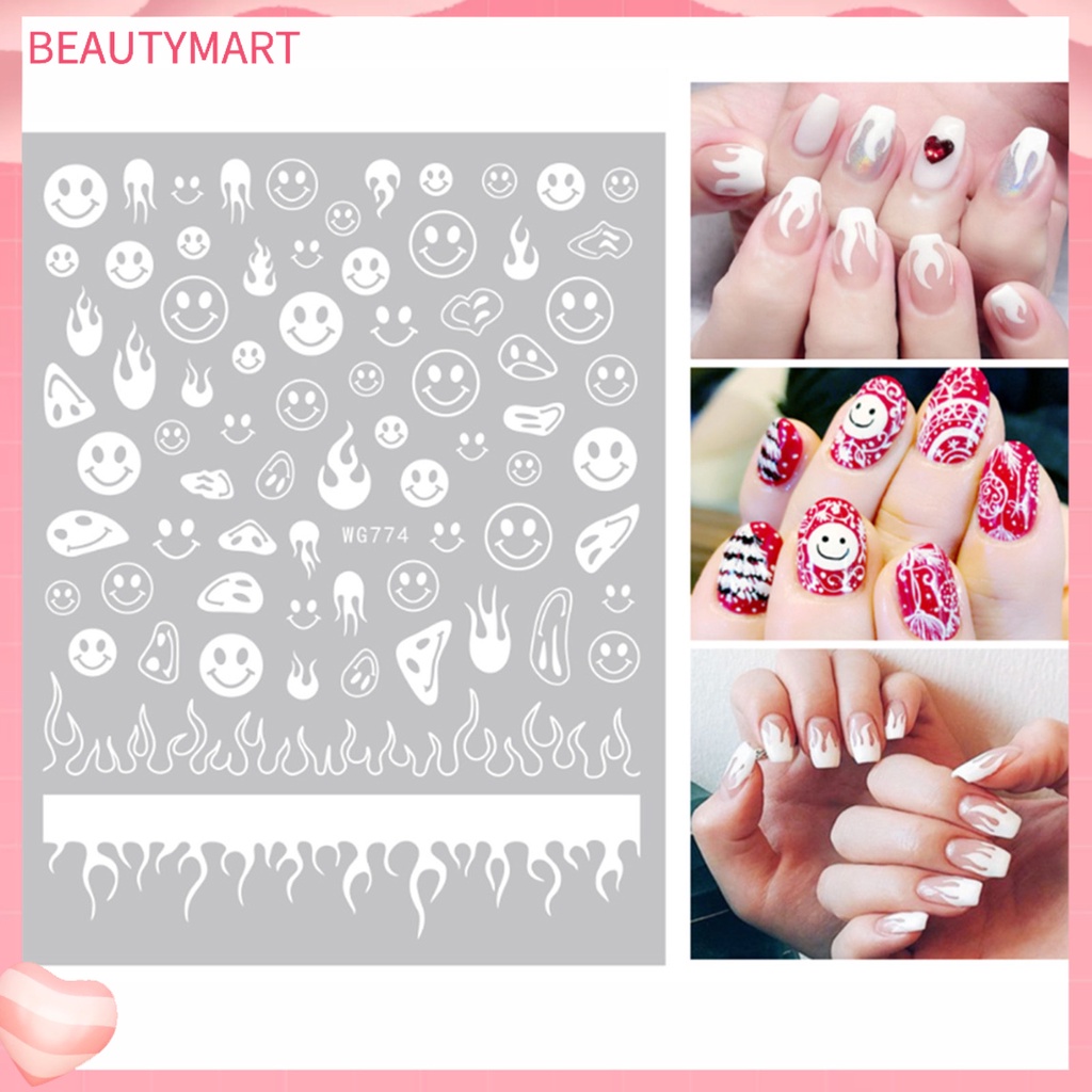 Nhãn Dán Trang Trí Móng Tay Hình Ngọn Lửa DIY 6 Màu Siêu Mỏng