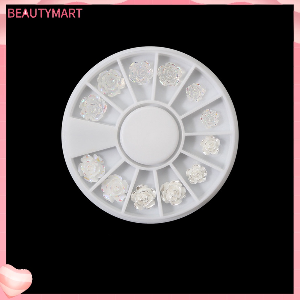 1 Hộp Phụ Kiện Hoa Mini Lấp Lánh Trang Trí Móng Tay Không Phai Màu Cho Nữ