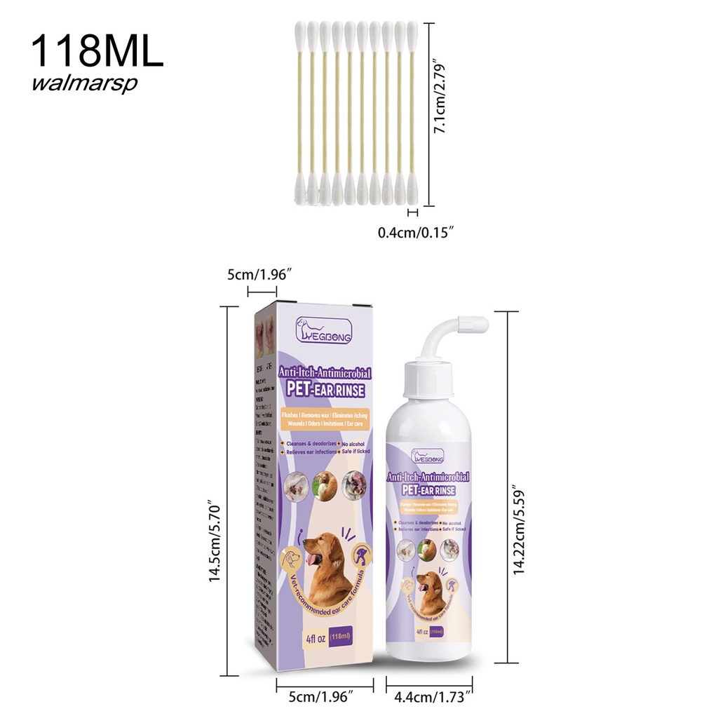 1 Bộ Sáp Vệ Sinh Tai 118ML Thành Phần Tự Nhiên Dịu Nhẹ Cho Thú Cưng