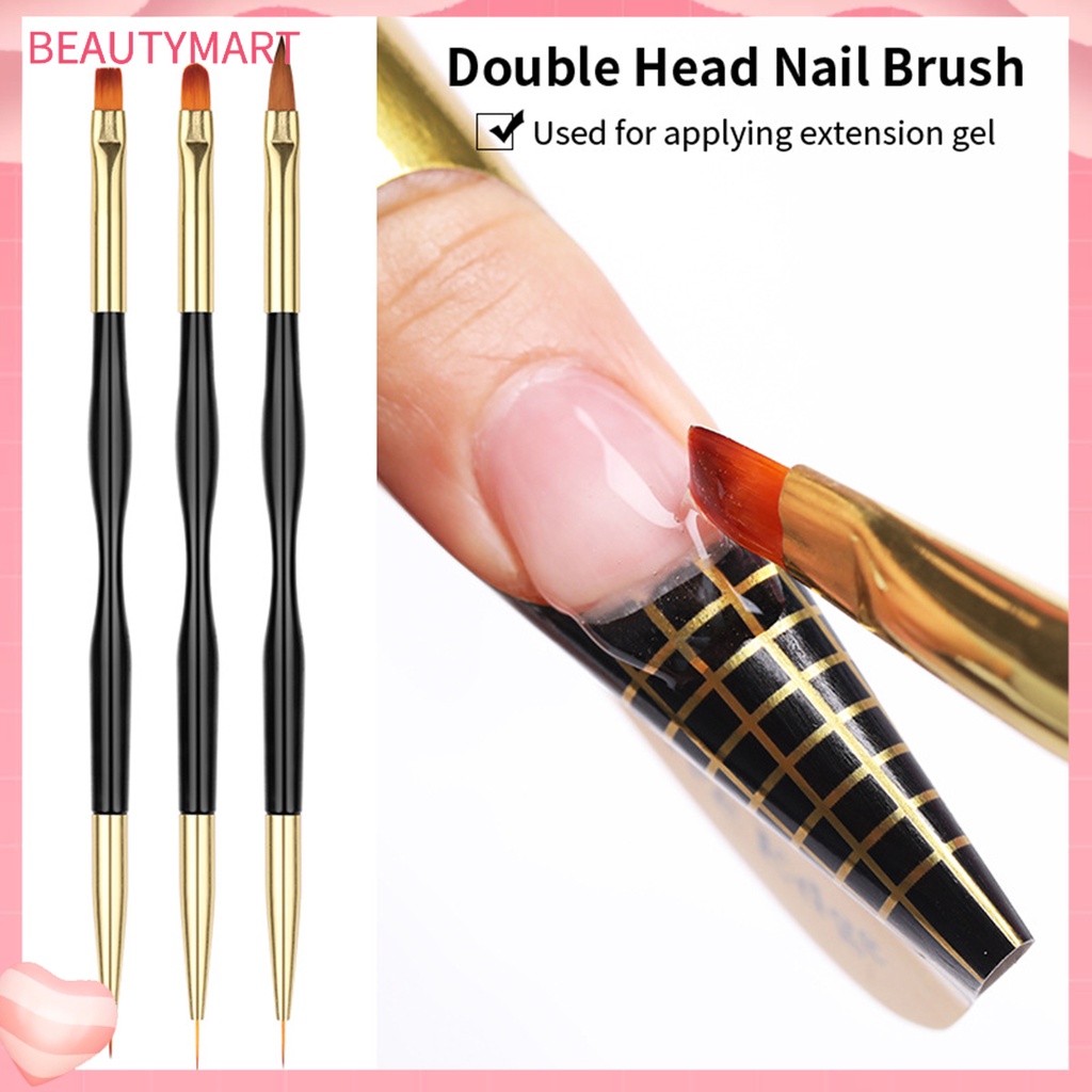 Cọ Trang Trí Móng Tay Hai Đầu Bằng Nhựa Siêu Nhẹ Tiện Dụng