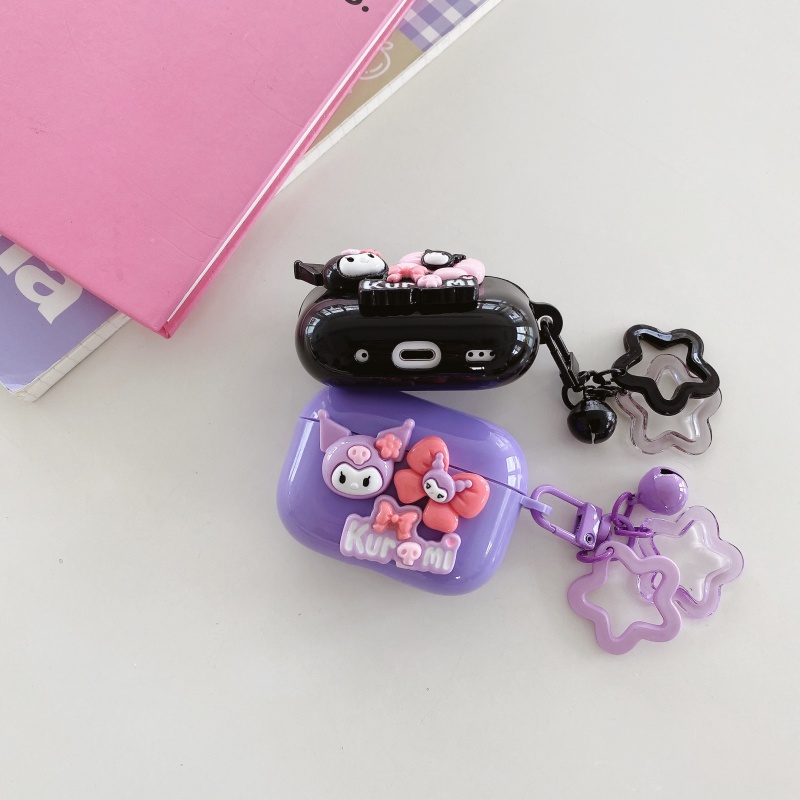 Vỏ Bảo Vệ Hộp Sạc Tai nghe không dây AirPods 1 2 3 4 Pro inPods i12 Mềm Chống Sốc Hình Ngôi Sao Hoạt Hình Dễ