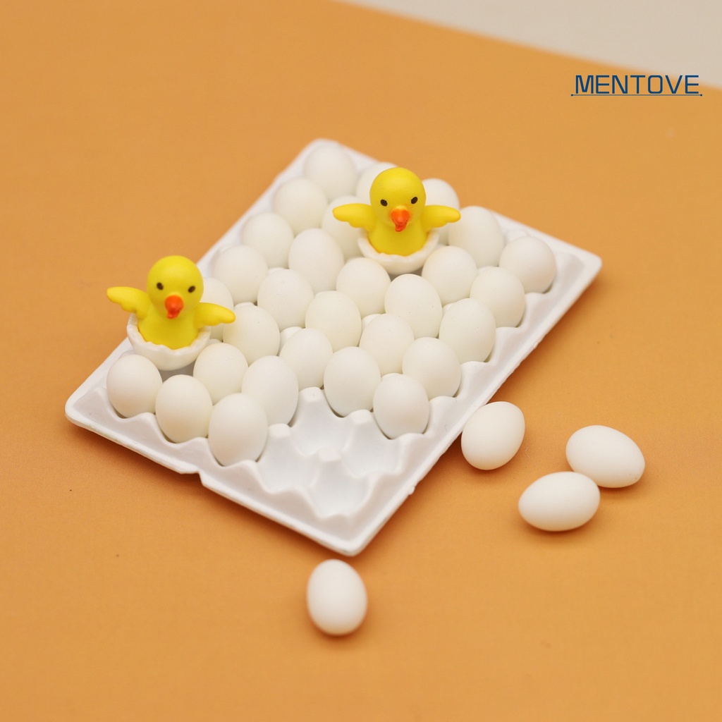 1 Bộ Khay Đựng Trứng Mô Hình Chống Rơi Vỡ Dung Tích Lớn Cho Nhà Búp Bê