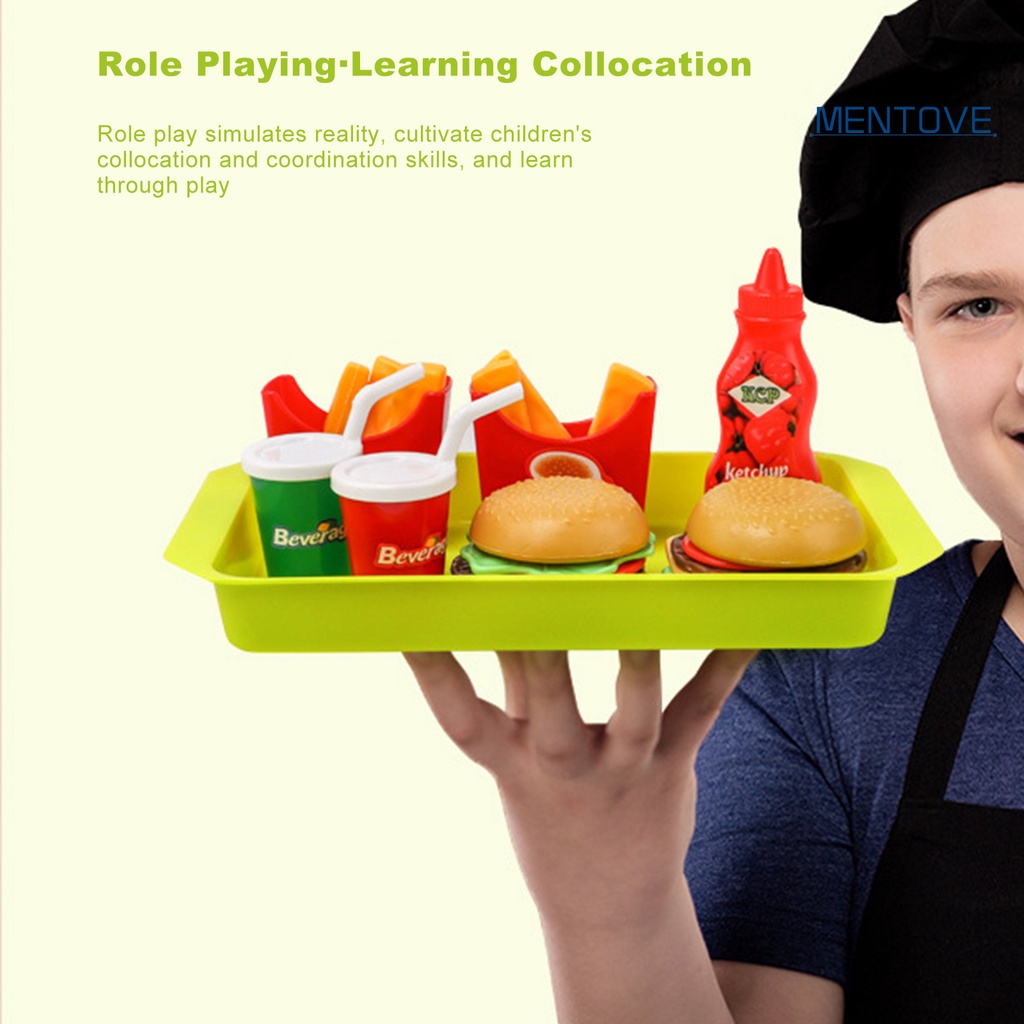 Set 8 Mô Hình Bánh Hamburger / Hamburger Trang Trí Nhà Búp Bê