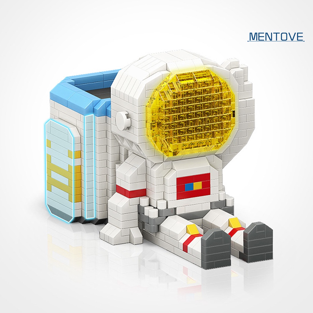 1 Bộ Đồ Chơi Lắp Ráp Phi Hành Gia Mini Màu Sắc Tươi Sáng Cho Bé