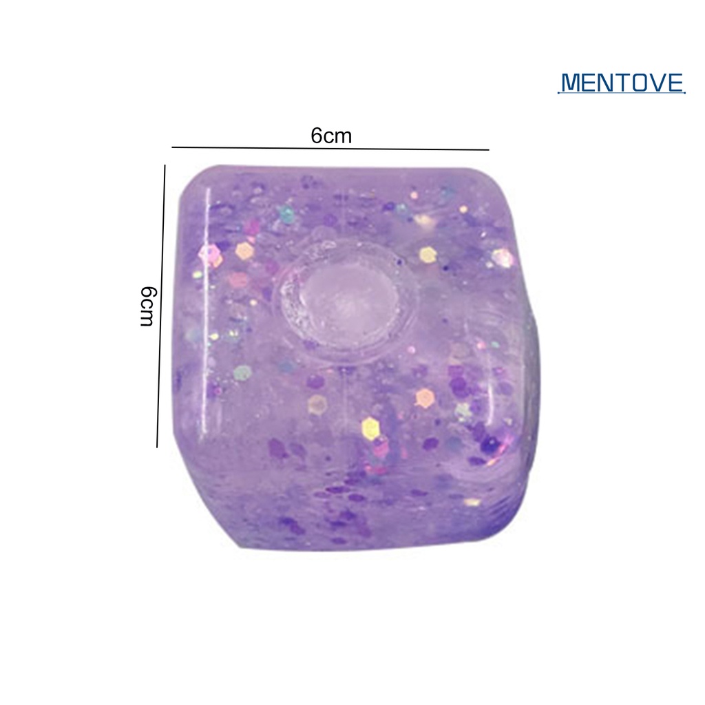Đồ Chơi Mềm Dẻo Giảm Căng Thẳng Hình Khối Vuông Đính Kim Sa Xinh Xắn