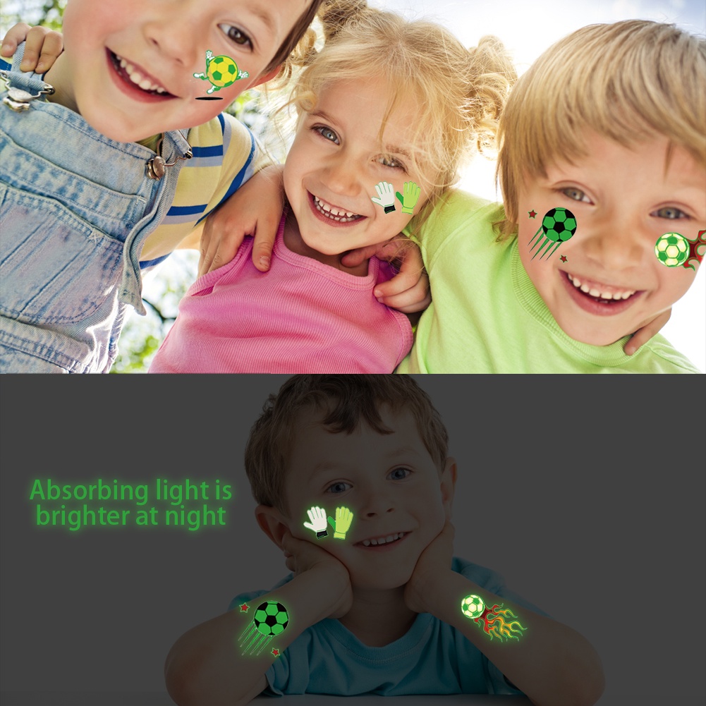14pcs Removable Practical Festival Waterproof Decorations Supplies Girls Boys Classroom Soccer Theme Tattoos Stickers